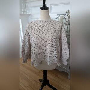 Jessica Simpson elegant Beige Knit Crop Sweater